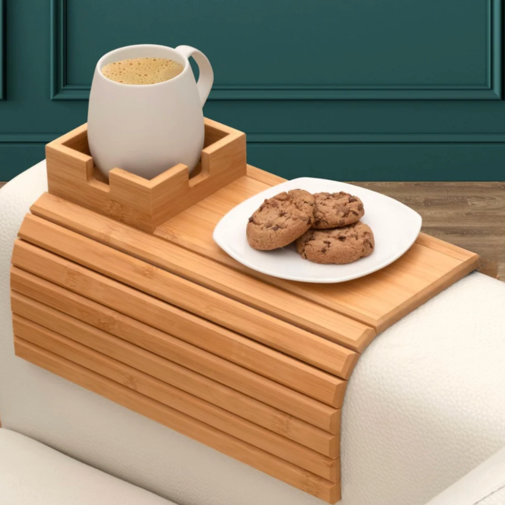 Accoudoir — Plateau flexible en bambou