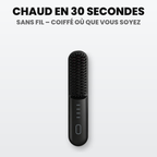 Brosse chauffante sans fil – chaude en 30 secondes