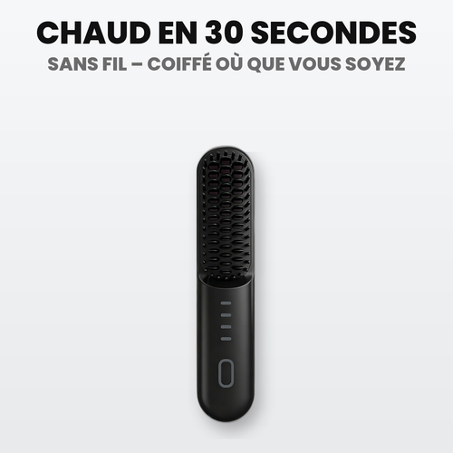 Brosse chauffante sans fil – chaude en 30 secondes